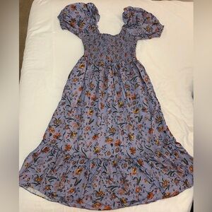 Hill House Louisa Dress in thistle fleur chintz